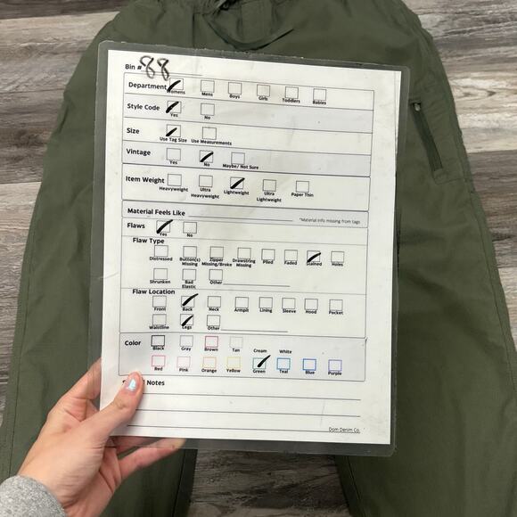 Orvis Olive Green Womens 14 Stretch Ripstop Tapered Cargo Jogger Outdoor Pants - Picture 8 of 12